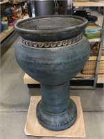 Large Clay Pot w/Base -2 pieces -32" tall