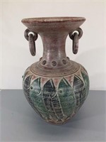Ceramic Vase w/Loop Handles -19" tall