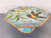 Pedestal Cake/Snack Plate w/Bird Image