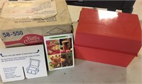 vintage Betty Crocker Recipe Holder in Box