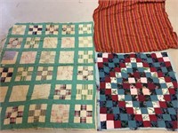 Large Quilt And Blaket Lot