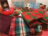 Christmas Tablecloths 6 and 7 1/2 foot signs