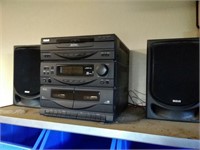 RCA Stereo & Speakers, 3 Disc Changer & Cassette