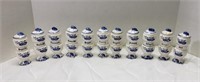 Vintage Spice Set Blue and White