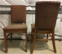 2 Vintage Sturdy Wood Chairs 35" Tall