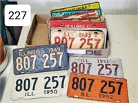 Lot of Illinois License Plates