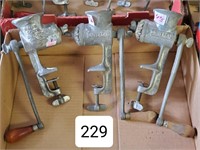 Lot of (7) Cast Metal Food Choppers