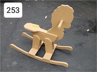 Wooden Cut-Out Rocking Horse