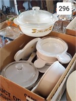 Lot of Fire King & Corning Ware Cook Ware