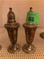 STERLING SILVER WEIGHTED SALT PEPPER SHAKERS