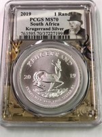 PCGS MS70 South African Krugerrand Silver