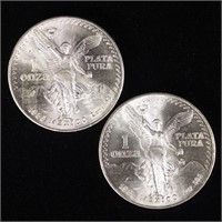 1985 & 1986 Mexico Silver Libertad Bullion Coins