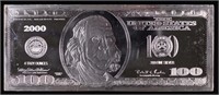 4 ozt fine silver $100 bill
