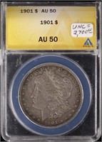 1901 Morgan Silver Dollar (ANACS AU50)