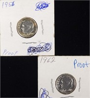 United States Dime lot - Graded and Proofs (4)