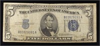1934 Series D $5 Blue Seal Note