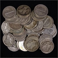 Mercury Silver Dimes (48)