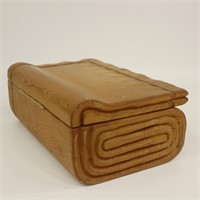 Reissa Signed Wood Carved Keepsake Box