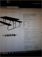 6' folding picnic table