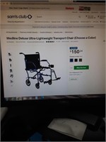 Medline aluminum transport chair