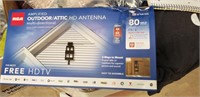 RCA amplified outdoor/attic 80 mile antenna