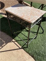 Metal table with Marble Top