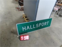HALLSPORT NYS SIGN 5FTX11/2FT