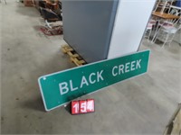 BLACK CREEK NYS SIGN 6'X1 1/2'