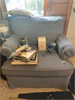 Rocker Chair With Throw Pillows, Arm Chair, Books