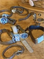 Assorted Watches, Longaberger Basket, Tv Table