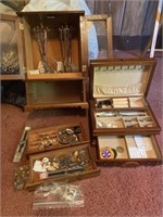 Assorted Jewelry And 2 Jewelry Boxes