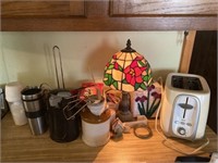 Toaster, Touch Table Lamp, Can Opener, Paper