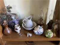 Pitcher And Bowl, Wooden Vase, Tea Pots, Oil
