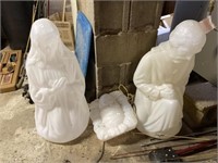 Plastic Lighted Nativity Scene
