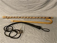 Selection of Canes & Leather Whip