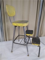 Vintage Ames Maid Metal Step Chair