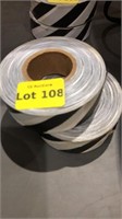 2 rolls B&W striped non-adhesive marking tape