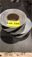 2 rolls B&W striped non-adhesive marking tape