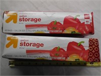 (2) Up&Up Gallon Storage Bags, 40ct Each
