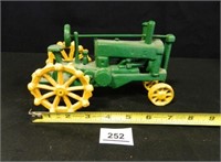 Cast Iron Tractor; Green/Yellow