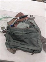 Fishing jacket with accessories and net