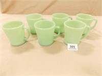 Jadeite Cups (6), same marking
