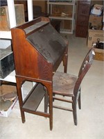 DROP-FRONT DESK AND CHAIR