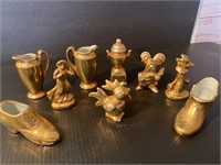 Vintage Japan gold toned miniatures