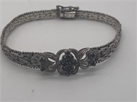 Sterling Byzantine Sapphire Bracelet
