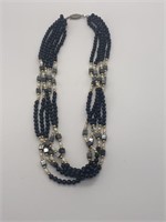 Black Onyx & Genuine Pearl Necklace