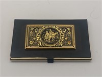 Gold Etched Compact Card Holder