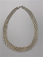 Finest Italian Sterling Woven Necklace