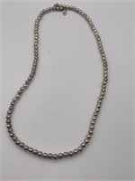 22" Sterling Silver Ball Necklace