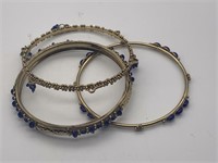 Trio Vintage Gold Plated Bracelets